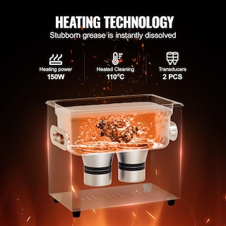 Foto 3 | Foto 3 | Limpiador Sónico Vevor De 3 Litros Con Calentador, Temporizador Y Cesta, 120 W, 40 Khz - Venta Internacional.