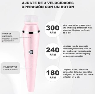 Foto 3 | Foto 3 | Xtellar Kit De Cepillos Faciales Eléctricos Multifuncionales Limpiadores Y Masajeador Recargable