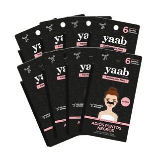 Foto 1 | Foto 1 | Pack 8 Cajas Parche Para Nariz Yaab Beauty Con Carbón Activado Para Mujer 6 Pzas C/u