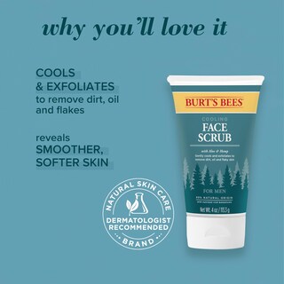 Foto 2 | Foto 2 | Exfoliante Facial Burt's Bees Cooling Con Aloe Y Cáñamo Para Hombre, 120 Ml - Venta Internacional.