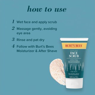 Foto 4 | Foto 4 | Exfoliante Facial Burt's Bees Cooling Con Aloe Y Cáñamo Para Hombre, 120 Ml - Venta Internacional.