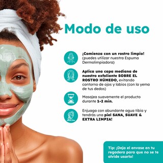 Foto 5 | Foto 5 | Exfoliante Facial Con Ác. Hialuronico, Té Verde Y Pepino, 150gr She Is Skincare