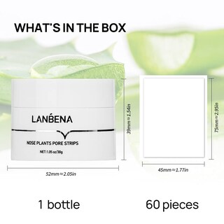 Foto 6 | Foto 6 | Tiras Eliminadoras De Puntos Negros Lanbena Para Poros Nasales Con Máscara Exfoliante - Venta Internacional.