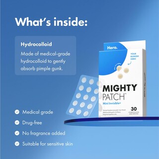 Foto 6 | Foto 6 | Parches Para Acné Y Espinillas Mighty Patch Mini De Hero Cosmetics (30 Unidades) - Venta Internacional.
