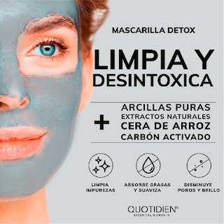 Foto 2 | Foto 2 | Mascarilla Detox Quotidien de Carbón Activado y Arcillas Skin Care Facial 50g