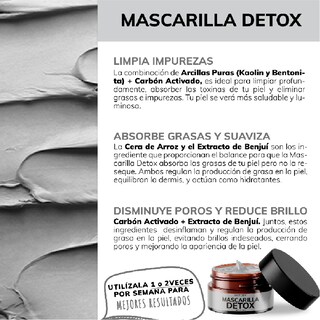 Foto 3 | Foto 3 | Mascarilla Detox Quotidien de Carbón Activado y Arcillas Skin Care Facial 50g