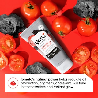 Foto 4 | Foto 4 | Mascarilla De Barro Yes To Tomatoes Clear Skin, Carbón Desintoxicante, 60 Ml - Venta Internacional.