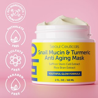Foto 7 | Foto 7 | Mascarilla Facial Seoulceuticals Con Mucina De Caracol Y Cúrcuma, 60 Ml, Antienvejecimiento - Venta Internacional.