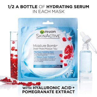 Foto 2 | Foto 2 | Máscara De Sábana Garnier Skinactive Super Hydrating, Paquete De 6 - Venta Internacional.