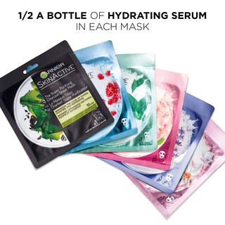 Foto 4 | Foto 4 | Máscara De Sábana Garnier Skinactive Super Hydrating, Paquete De 6 - Venta Internacional.