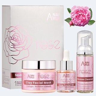 Foto 1 | Foto 1 | Set De Regalo Para El Cuidado De La Piel Anairui Rose Con Limpiador Facial E Hidratante - Venta Internacional.