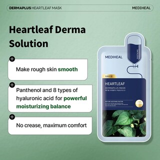 Foto 3 | Foto 3 | Mascarilla Mediheal Dermaplus Heartleaf Vegan, 10 Unidades - Venta Internacional.