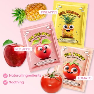Foto 3 | Foto 3 | Set De Mascarillas Faciales Kaely Fruit Para Niños, Paquete De 12 - Venta Internacional.