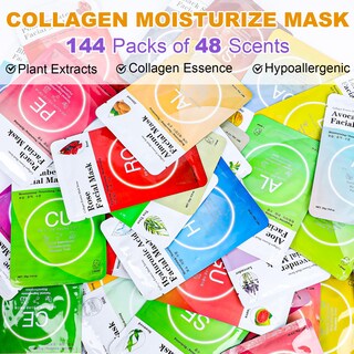 Foto 2 | Foto 2 | Mascarillas Faciales Vespro Collagen Essence Paquete De 144 Para Todo Tipo De Piel - Venta Internacional.