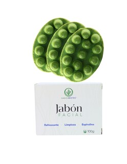 Foto 1 | Foto 1 | Jabón Facial Hadosbiotec Pack 3 Piezas 100 G C/u Ingredientes Naturales Y Orgánicos A Base De Espirulina
