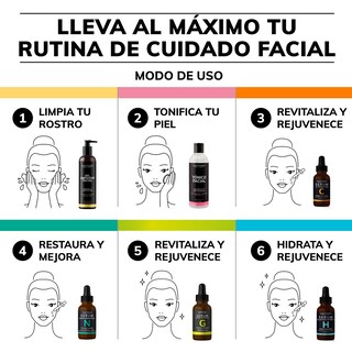 Foto 7 | Foto 7 | Kit Serum Vitamina C + Suero Acido Hialuronico + Suero Ácido Glicólico + Serum Niacinamida Skin Care Hidratante Facial Quotidien