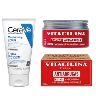 Foto 1 | Foto 1 | Kit Facial Vitacilina Antiarrugas Con Retinol 100g + Cerave Hidratante Con Ácido Hialurónico Y Ceramidas 50ml
