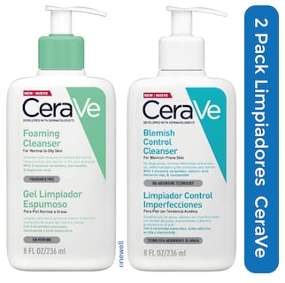 Foto 1 | Foto 1 | Kit Limpieza Facial Cerave Gel Limpiador Espumoso + Control Imperfecciones 236ml Para Piel Grasa Mixta Y Acné