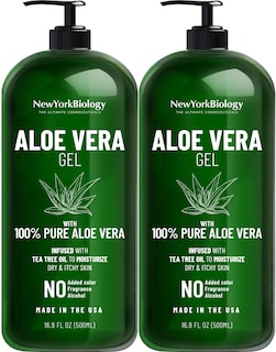 Foto 1 | Foto 1 | Gel De Aloe Vera New York Biology Para Rostro, Piel Y Cabello, 500 Ml X2 - Venta Internacional.