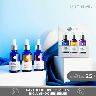 Foto 7 | Foto 7 | Mist Jewel | Kit De 3 Sueros Faciales Acido Hialurónico Retinol Y Vitamina C + E | Kit Facial Complete
