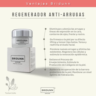 Foto 4 | Foto 4 | Crema Facial Natural Bridunn Antiarrugas Extracto Tamarindo y Coleus 30ml Antiedad con Efecto Tensor Lifting
