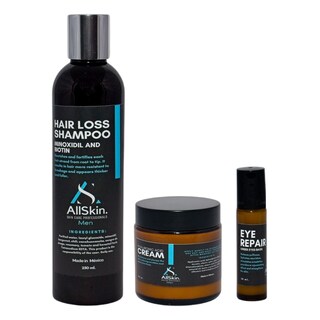 Foto 1 | Foto 1 | Kit Antiedad AllSkin con Crema Facial Contorno de Ojos y Shampoo Anticaída
