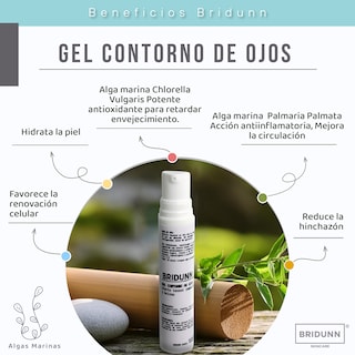 Foto 2 | Foto 2 | BRIDUNN SKINCARE, Gel Corrector de Ojeras, Bolsas e Imperfecciones, Con Extractos Algas Marinas e Ingredientes Naturales 16 ml