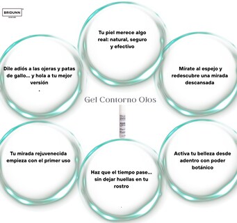 Foto 4 | Foto 4 | BRIDUNN SKINCARE, Gel Corrector de Ojeras, Bolsas e Imperfecciones, Con Extractos Algas Marinas e Ingredientes Naturales 16 ml