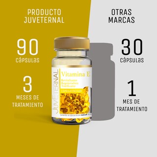 Foto 7 | Foto 7 | Cápsulas Faciales de Vitamina E Juveternal 2x1 90 cápsulas c/u Twist-Off Antioxidantes Hidratantes y Revitalizantes