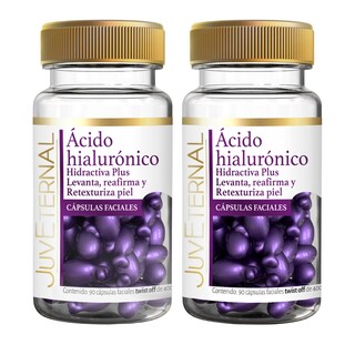 Foto 1 | Foto 1 | Cápsulas Faciales de Ácido Hialurónico Juveternal 2x1 90 cápsulas c/u Twist-Off Hidrata Rellena y Suaviza tu Piel
