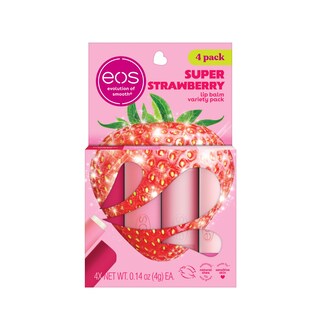 Foto 1 | Foto 1 | Set De Regalo De Bálsamo Labial Eos Super Strawberry Lip Hidratator, Paquete De 4 - Venta Internacional.