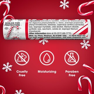 Foto 2 | Foto 2 | Bálsamo Labial Chapstick Con Sabor A Bastón De Caramelo, 3 Unidades, 4,4 Ml - Venta Internacional.