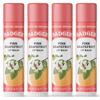 Foto 1 | Foto 1 | Bálsamo Labial Badger Pink Grapefruit 100% Orgánico, Paquete De 4 - Venta Internacional.