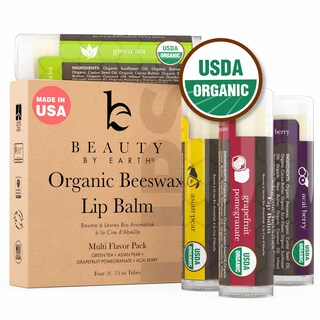 Foto 1 | Foto 1 | Bálsamo Labial Beauty By Earth Organic Paquete De 4 Unidades Para Mujer - Venta Internacional.