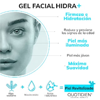 Foto 3 | Foto 3 | Gel Hidratante Crema Facial Quotidien con Ácido Hialuronico y Niacinanamida Skin Care 50ml