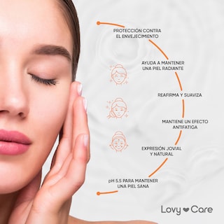 Foto 5 | Foto 5 | Pack Crema Facial Lovy Care 002PN015 Vitamina C + Ácido Hialurónico & Seum Vitamina C + Ceramidas + Cafeína