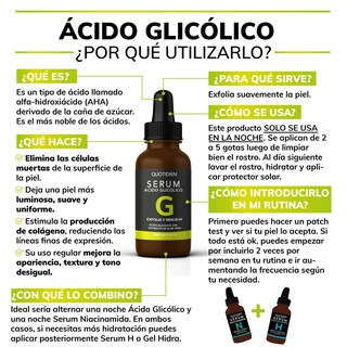 Foto 5 | Foto 5 | Ácido Glicólico + Aloe Vera Y Glicerina Skin Care Exfoliante Facial Suero Facial Quotidien QSerum 30 ml