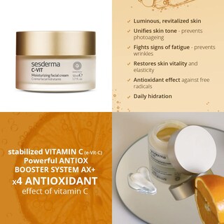 Foto 2 | Foto 2 | Crema Facial Hidratante Sesderma C-vit Vitamina C 50 Ml Seca - Venta Internacional.