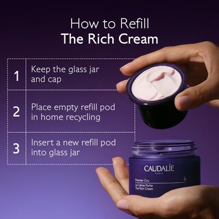 Foto 7 | Foto 7 | Crema Hidratante Caudalie Premier Cru The Rich Cream, 50 Ml, Recambio - Venta Internacional.