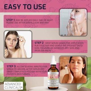 Foto 5 | Foto 5 | Sérum Para El Cuidado De La Piel Facial, Aceite De Rosa Mosqueta De Advanced Clinicals, 50 Ml - Venta Internacional.