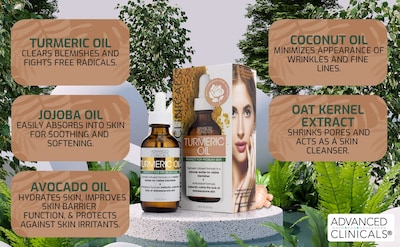 Foto 2 | Foto 2 | Sérum Para El Cuidado De La Piel Facial Advanced Clinicals, Aceite De Cúrcuma, 50 Ml - Venta Internacional.