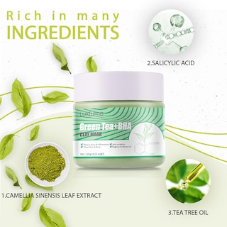 Foto 3 | Foto 3 | Mascarilla Limpiadora Facial De Barro Té Verde Con Ácido Salicílico 120 Ml - Venta Internacional.