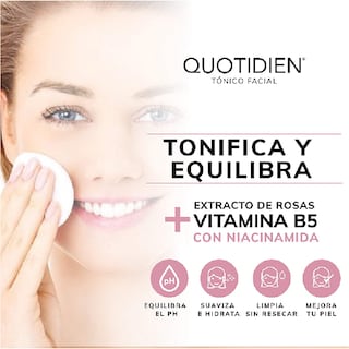 Foto 3 | Foto 3 | Tónico Facial Quotidien con Agua de Rosas, Niacinamida y Colágeno Skin Care Facial 350ml