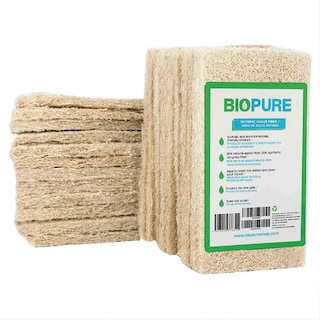 Foto 1 | Foto 1 | Fibra Biodegradable para Lavar Trastes Loza Cocina Biopure Fibra Sintética Reciclada color Café Claro 24 Piezas