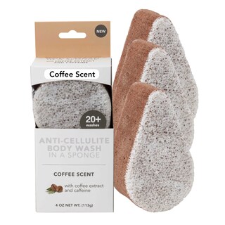 Foto 1 | Foto 1 | Esponja De Gel Corporal, Esponjosas, Anticelulíticas, Café, 3 Unidades - Venta Internacional.
