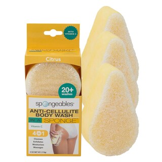 Foto 1 | Foto 1 | Esponja De Gel Corporal, Esponjosa, Anticelulítica, Cítricos, 3 Unidades - Venta Internacional.