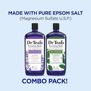 Foto 2 | Foto 2 | Baño Espumoso Dr. Teal's Con Sal Pura De Epsom, Lavanda Y Eucalipto, 1 Litro - Venta Internacional.