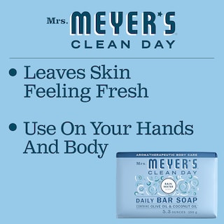 Foto 3 | Foto 3 | Jabón En Barra Mrs. Meyer's Clean Day Rain Water 150 Ml, 1 Barra - Venta Internacional.