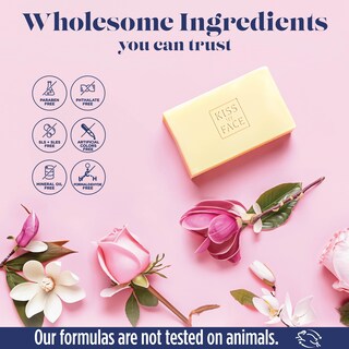 Foto 2 | Foto 2 | Barra De Leche De Cabra Soap Kiss My Face, Rosa Y Magnolia, 4 Onzas X 2 - Venta Internacional.