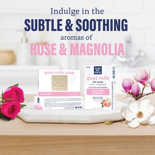 Foto 3 | Foto 3 | Barra De Leche De Cabra Soap Kiss My Face, Rosa Y Magnolia, 4 Onzas X 2 - Venta Internacional.